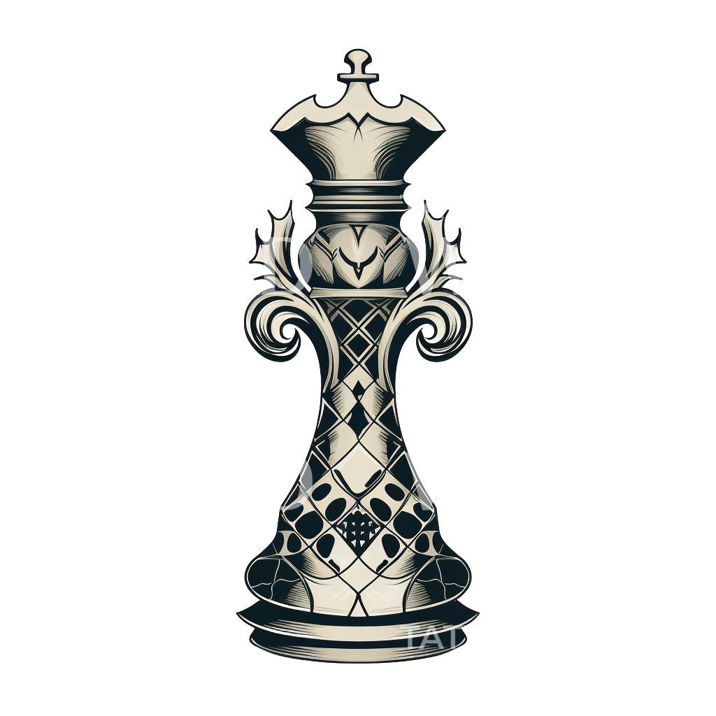 Chess King Tattoo Design