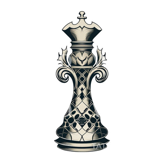 Chess King Tattoo Design
