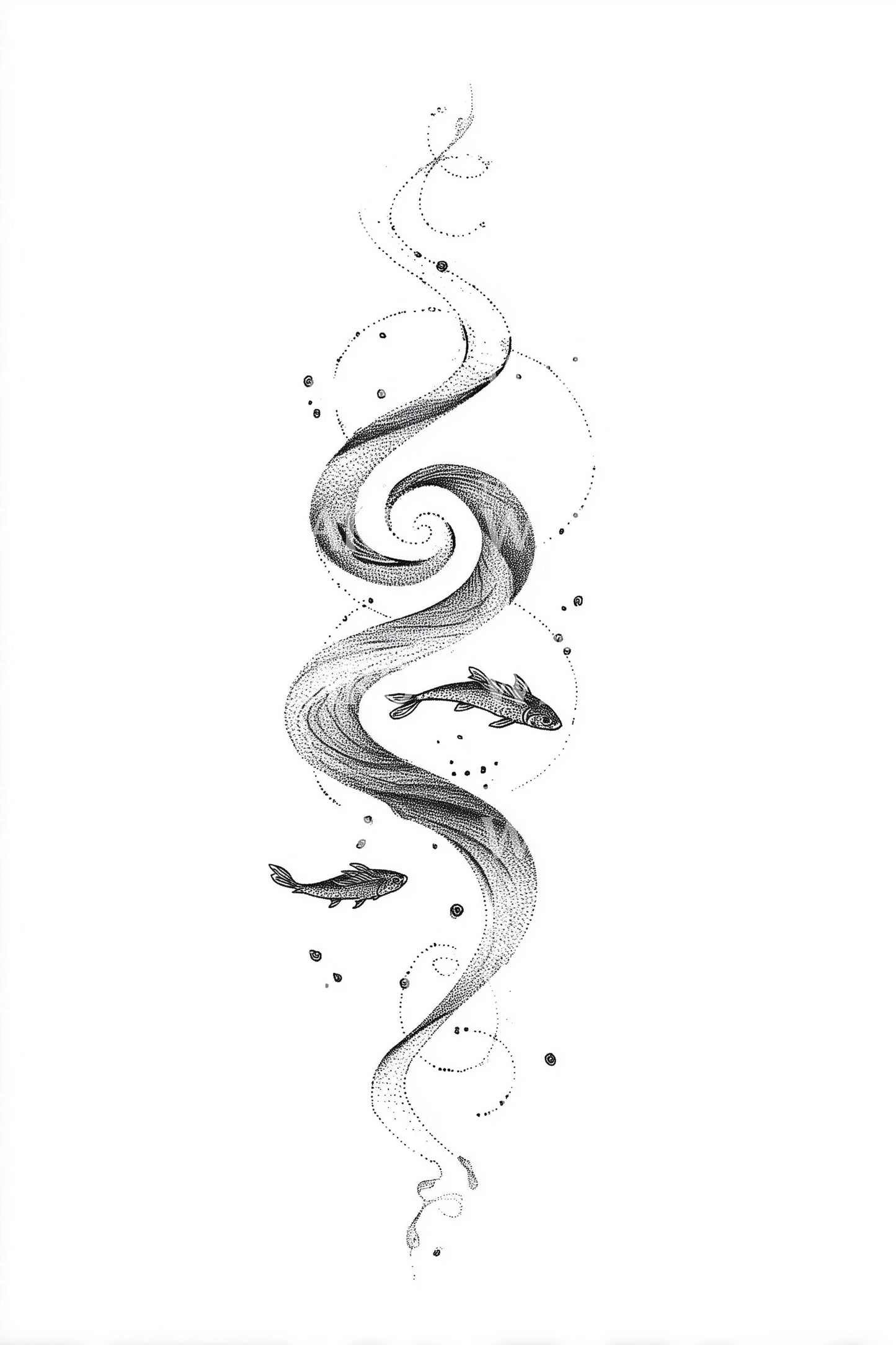Design del tatuaggio simbolo del serpente vorticoso
