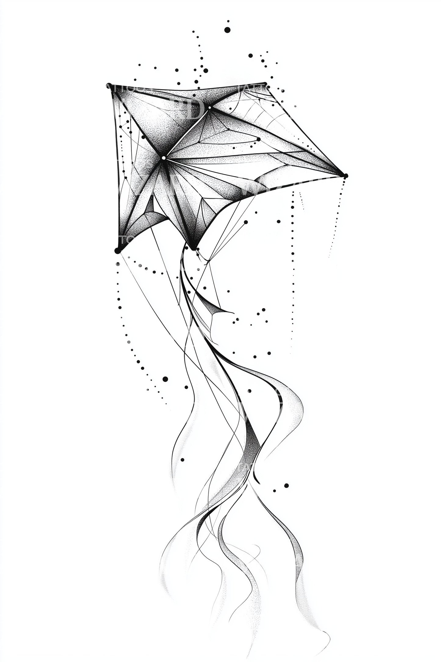 Windtänzer Drachen Tattoo Illustration