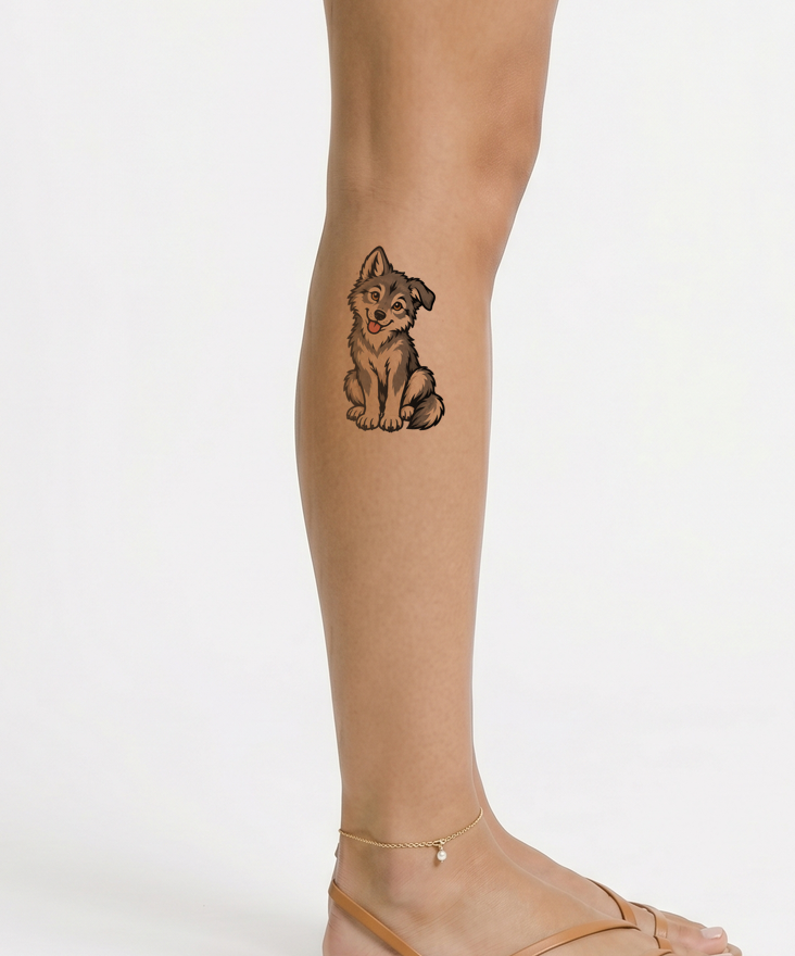 Tattoo-Idee: Wolfswelpe mit schrägem Kopf