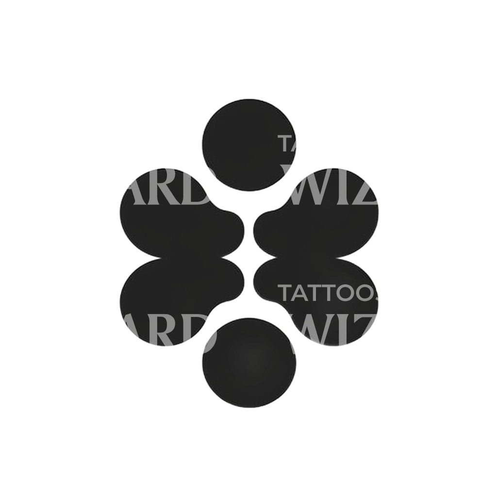 Minimalistic Rorschach test Tattoo Design