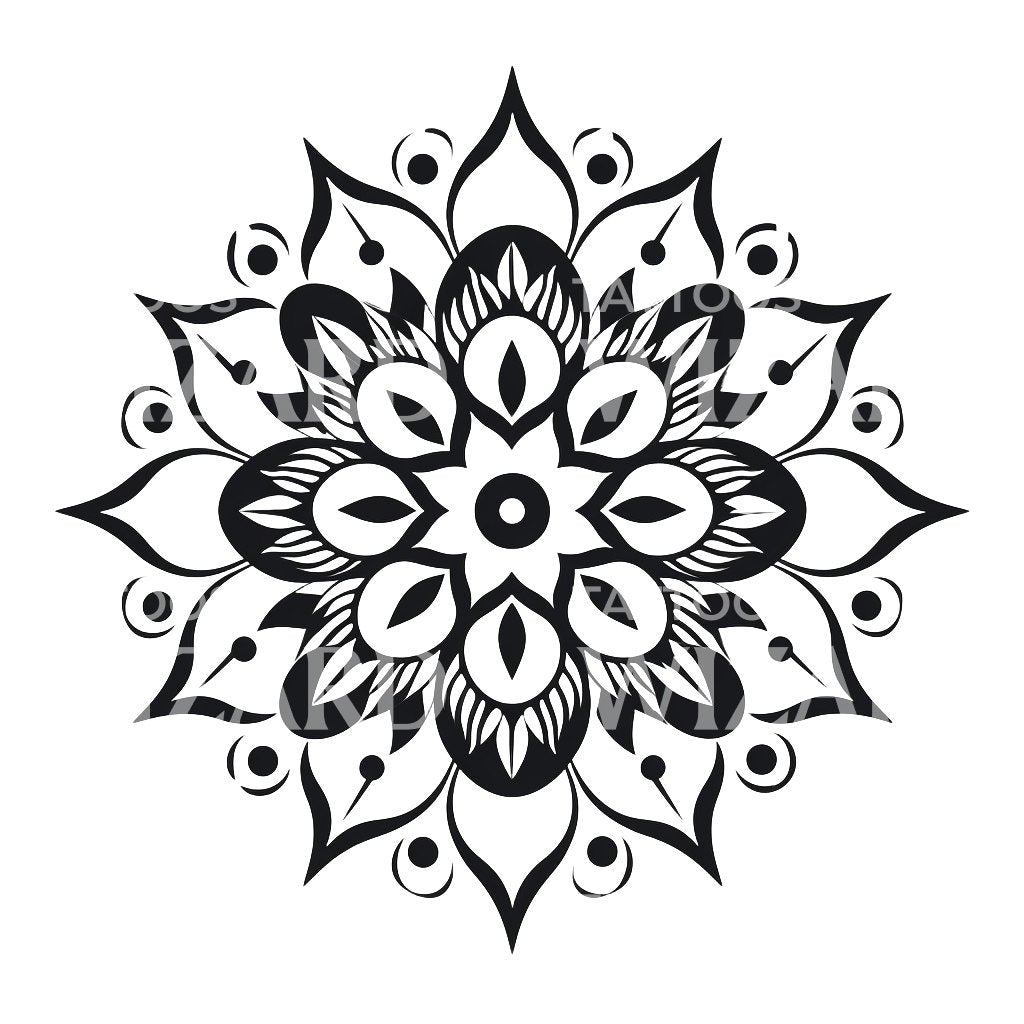 Simple Mandala Tattoo Design