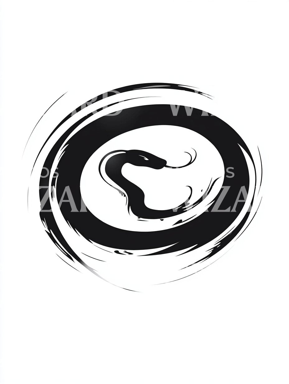 Design de Tatuagem Espiral Você Não Pode Escapar do Seu Destino