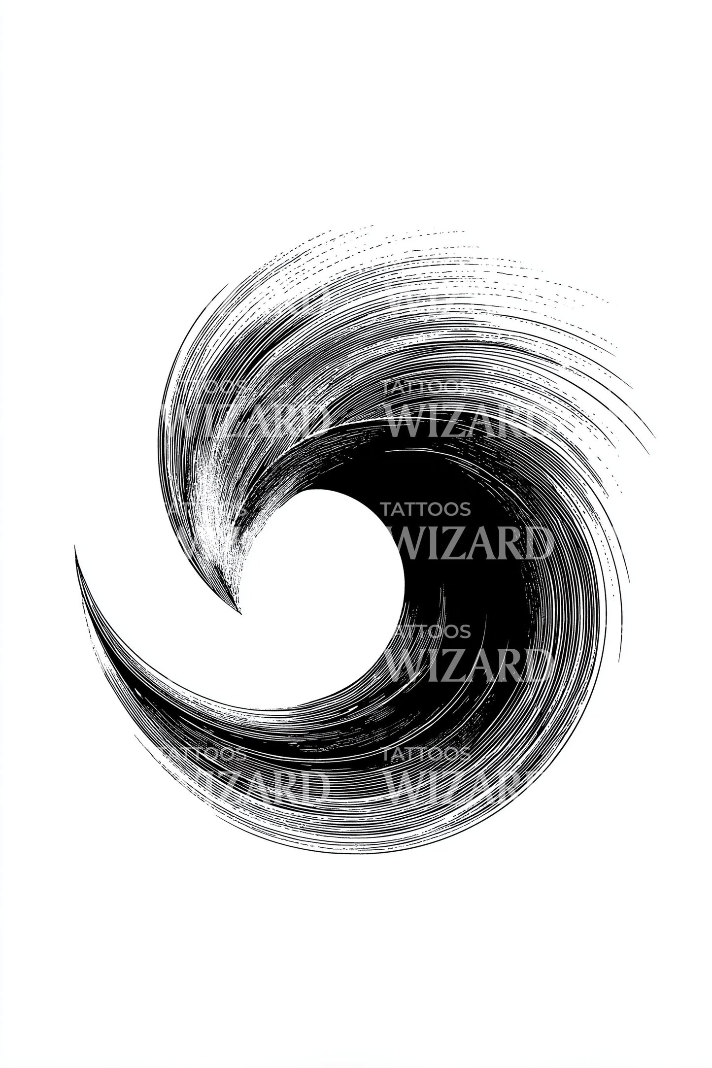 Zen Spiral Swirl Tattoo Design