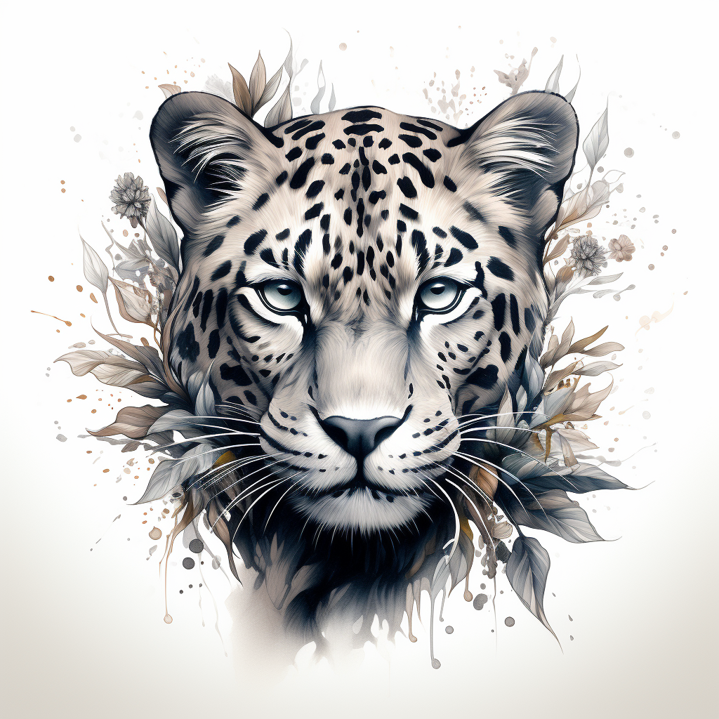Monochrome labels with jaguar vector illustration set. Retro tattoo design  with wild leopard. Wildlife and big cats concept can be used for retro  template Stock Vector | Adobe Stock