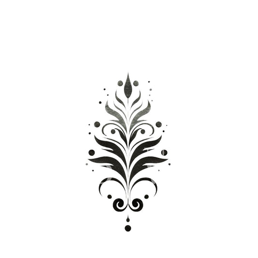 Beautiful Abstract Plant Tattoo Design