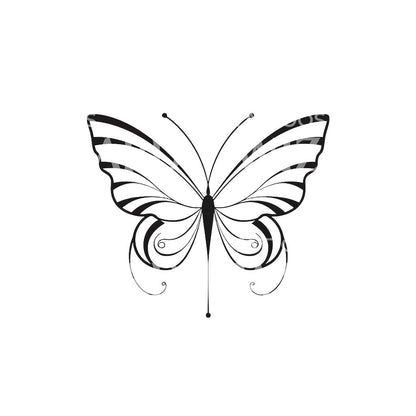 Minimalist Butterfly Tattoo Design
