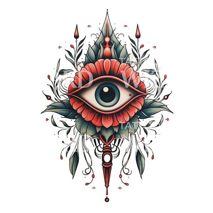 Old School Eye Flowers and Leaves
