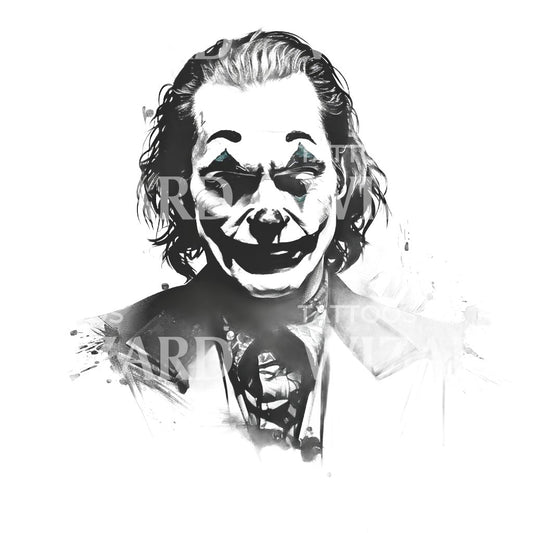 Sad Joker Movie Inspired Tattoo Design
