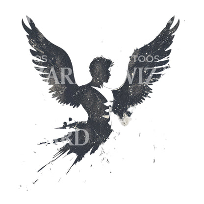 Icarus Minimalist Tattoo Design