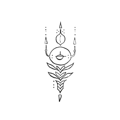 Handpoke Symbol Candles Tattoo Design