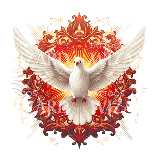 Old School Dove Tattoo Design