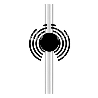 Geometric Abstract Circles and Lines Tattoo Design