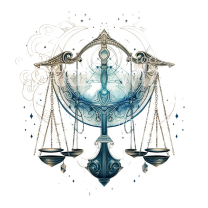 Libra Zodiac Sign Tattoo Design
