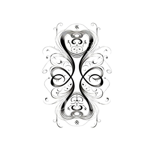 Conception de tatouage minimaliste de symétrie