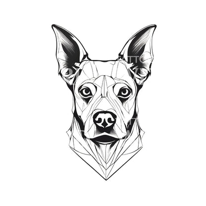 Dog Head Tattoo Design