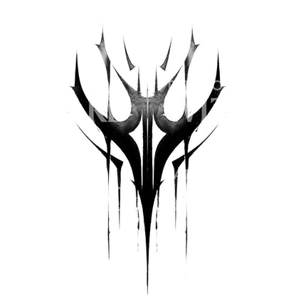 Gothic Abstract Sharp Shapes Tattoo Design