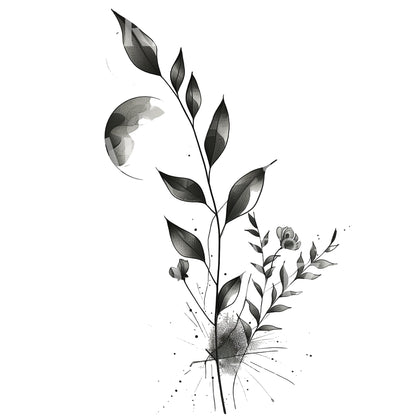 Elegant Minimalist Spring Tattoo Design