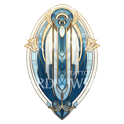 Neo Traditional Geometric Talisman Tattoo
