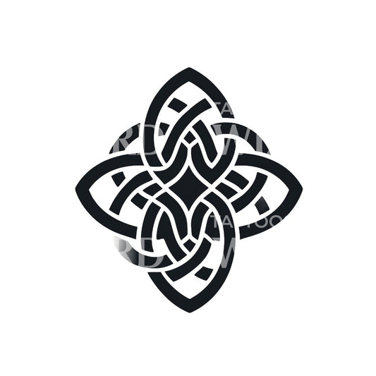 Blackwork Celtic Symbol Tattoo Design