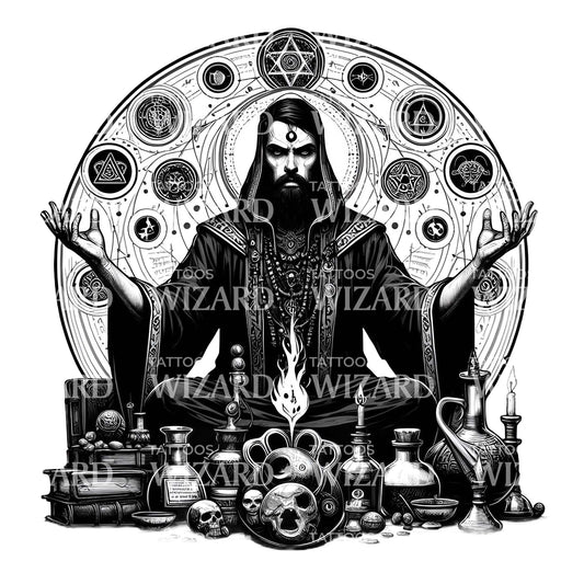 Mystic Mind Reader Tattoo Design