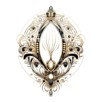 Neo Traditional Geometric Talisman Tattoo