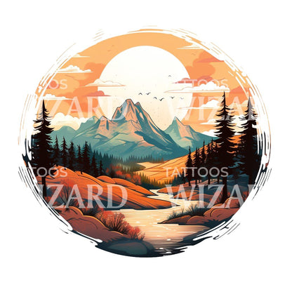 Neo Traditional Mountain Landscape Design