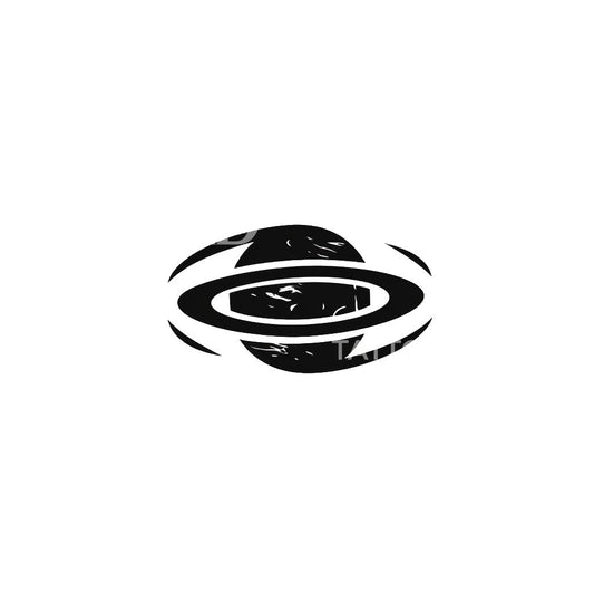 Conception de tatouage abstrait planète anneaux de Saturne