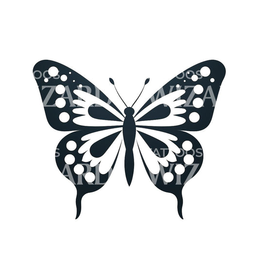 Niedliches minimalistisches Schmetterlings-Tattoo-Design