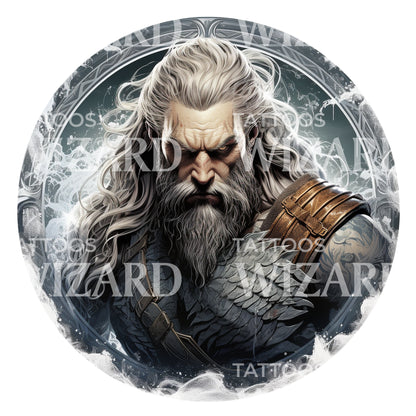 Aquaman Portrait Marvel Inspired Tattoo Design