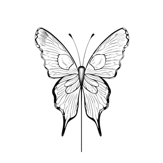 Minimalist Butterfly Tattoo Design