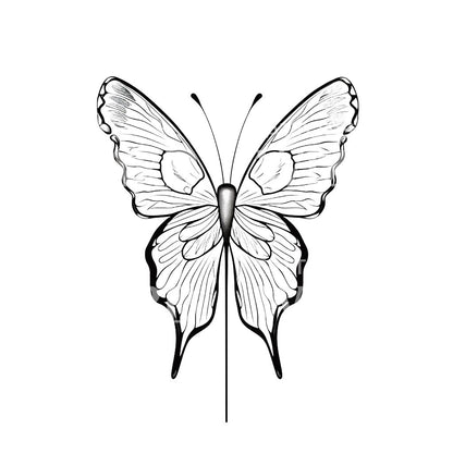 Minimalist Butterfly Tattoo Design