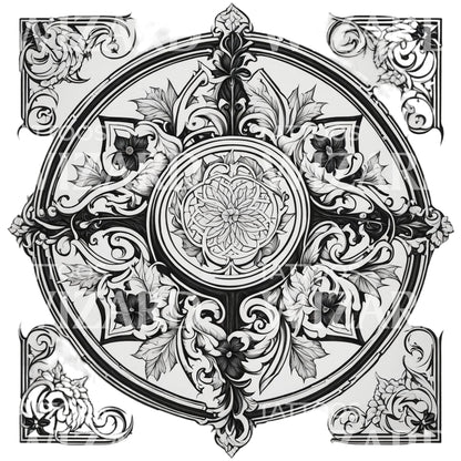 Floral Game of Thrones House Sigil Tattoo Design