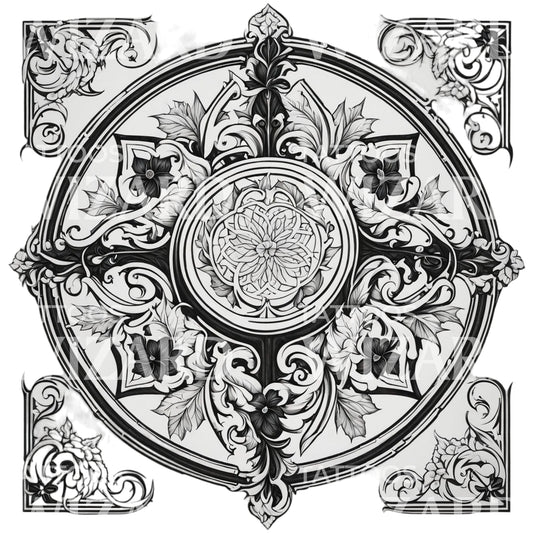 Blumen-Tattoo-Design mit dem Wappen des Hauses von Game of Thrones