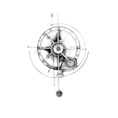 Clockwork Abstract Tattoo Design
