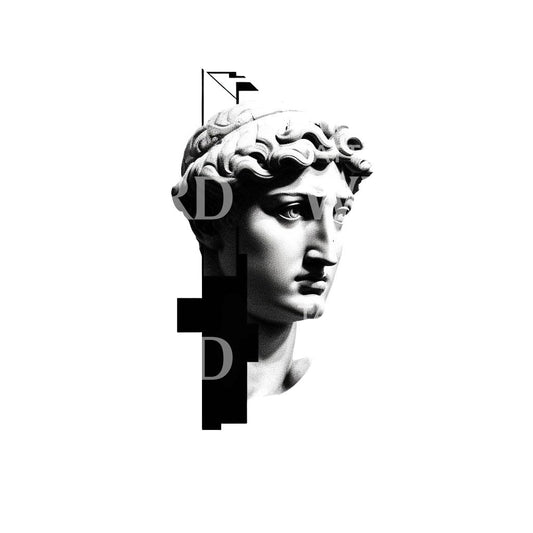 Contemporary Greek Statue Tattoo Design
