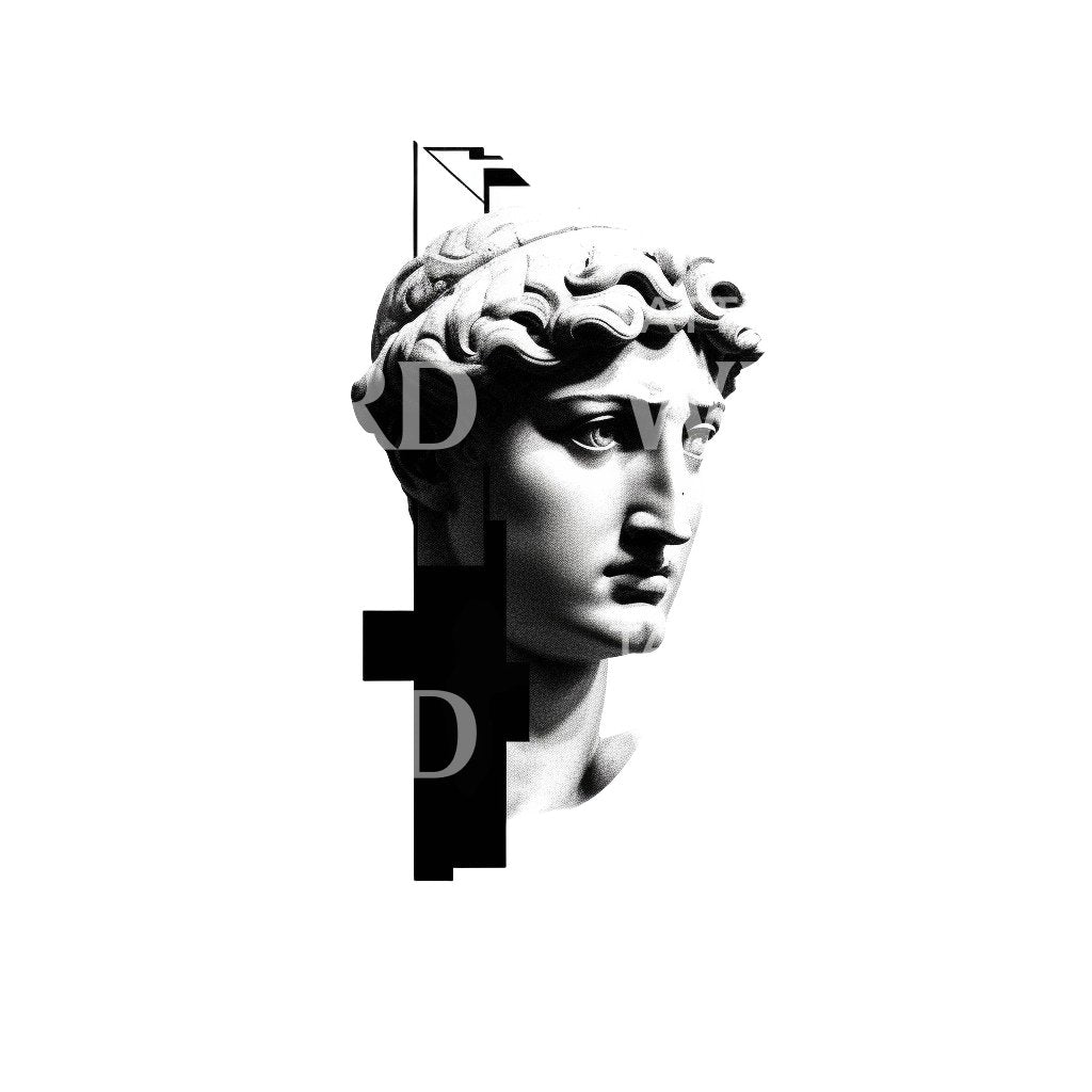 Zeitgenössisches griechisches Statuen-Tattoo-Design
