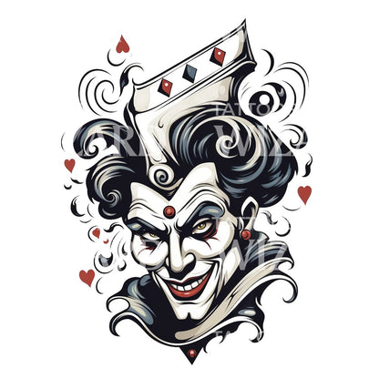 Naughty Jester Tattoo Design
