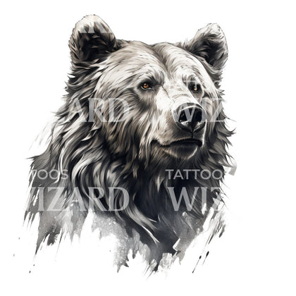 Epic Brown Bear Tattoo Design