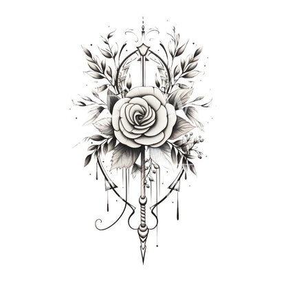 Ornamental Halfsleeve Flowers Tattoo Design