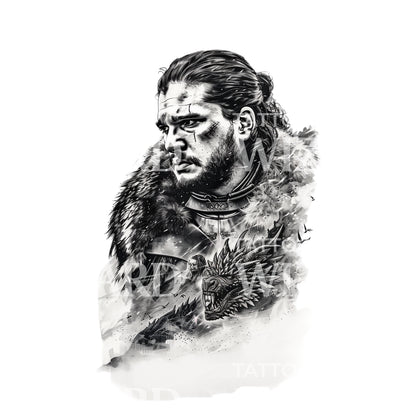 Jon Snow GOT Tattoo Design