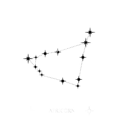 Capricorn Zodiac Constellation Tattoo Design