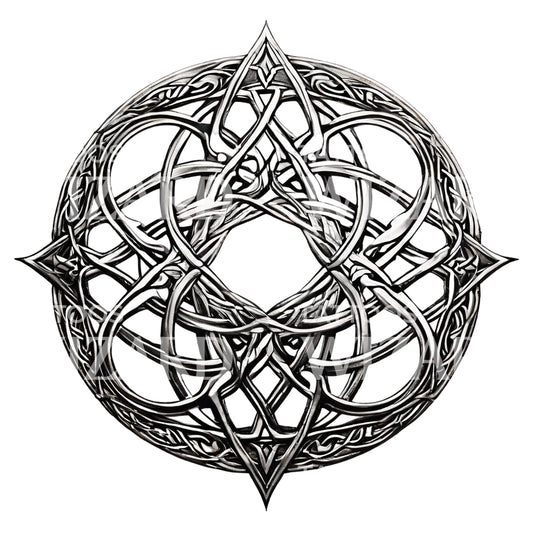 Blackwork Celtic Knot Tattoo Design
