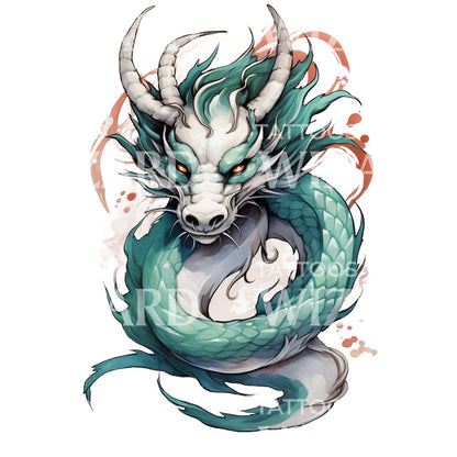 Traditional Japanese Dragon Tattoo Design