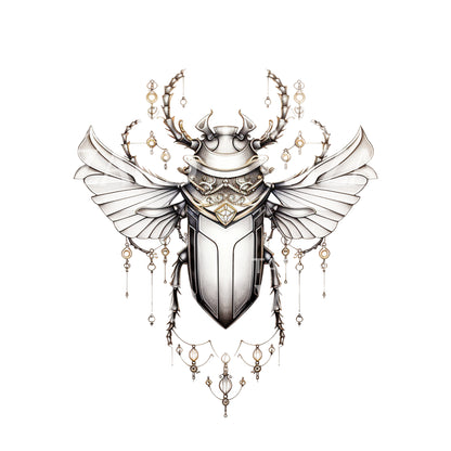 Ornamental Beetle Tattoo Design