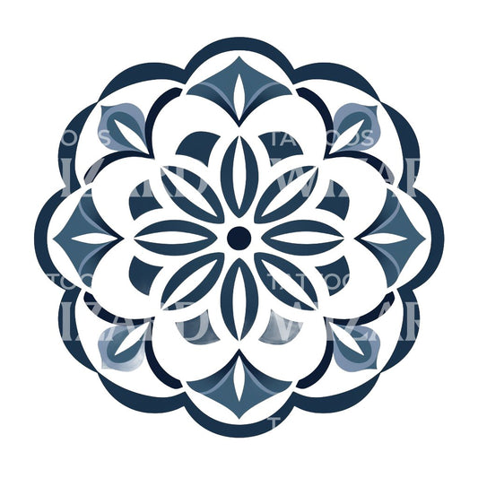Simple Mandala Tattoo Design