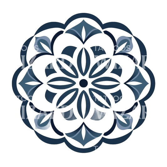 Einfaches Mandala-Tattoo-Design