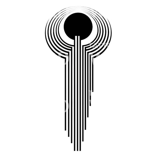 Circle and Ellipse Lines Tattoo Design