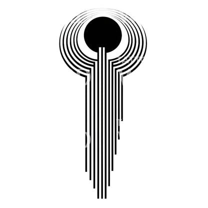 Circle and Ellipse Lines Tattoo Design